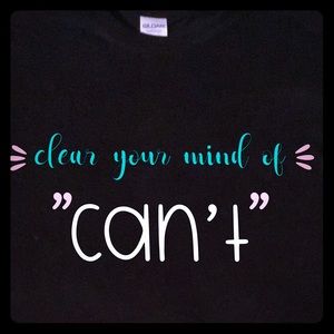 Handcrafted vinyl print motivational quotes tee